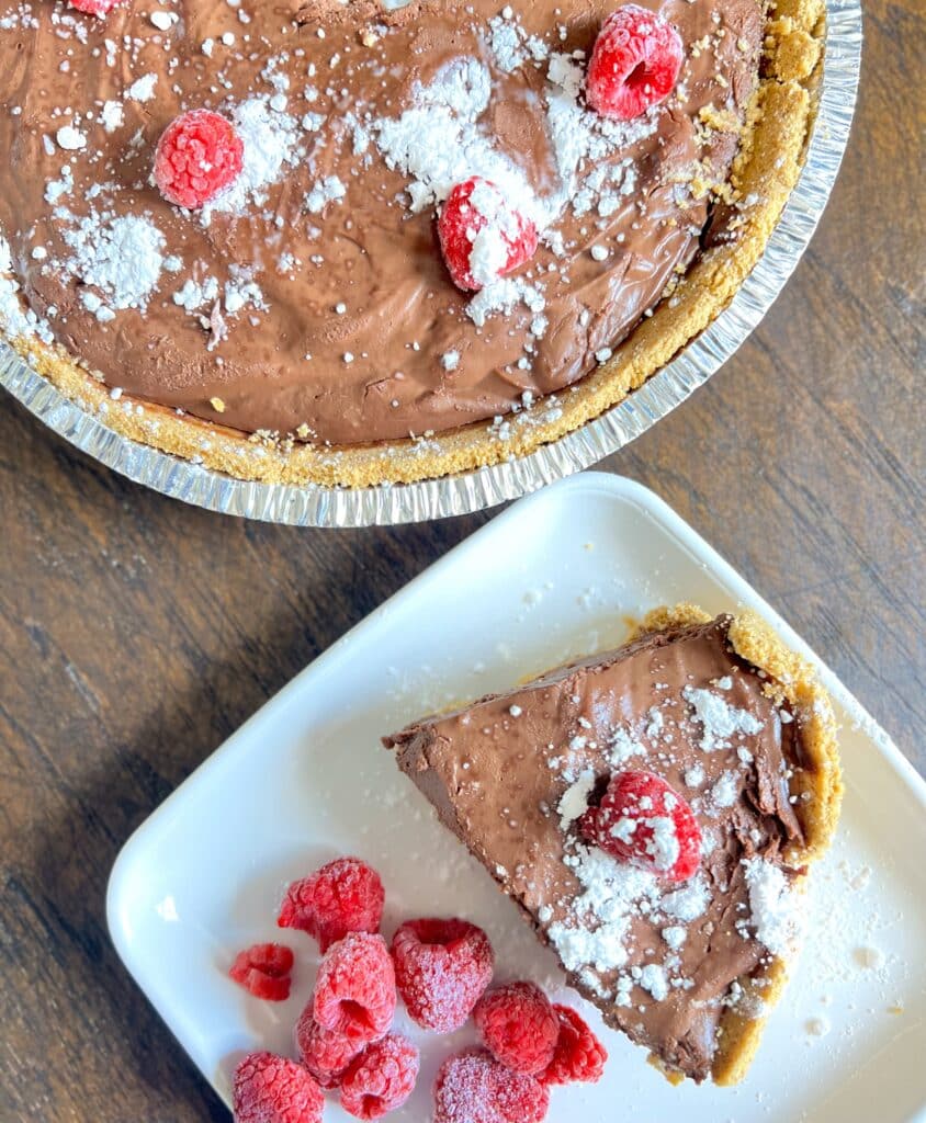 no bake chocolate PB pie