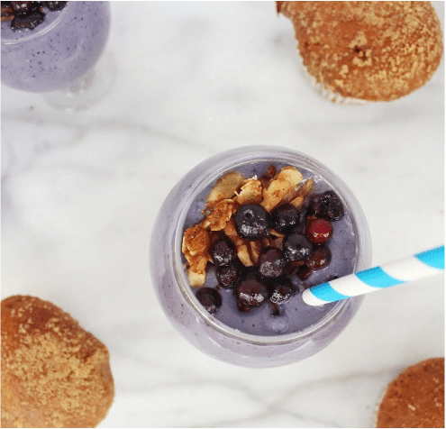 fancy blueberry smoothie