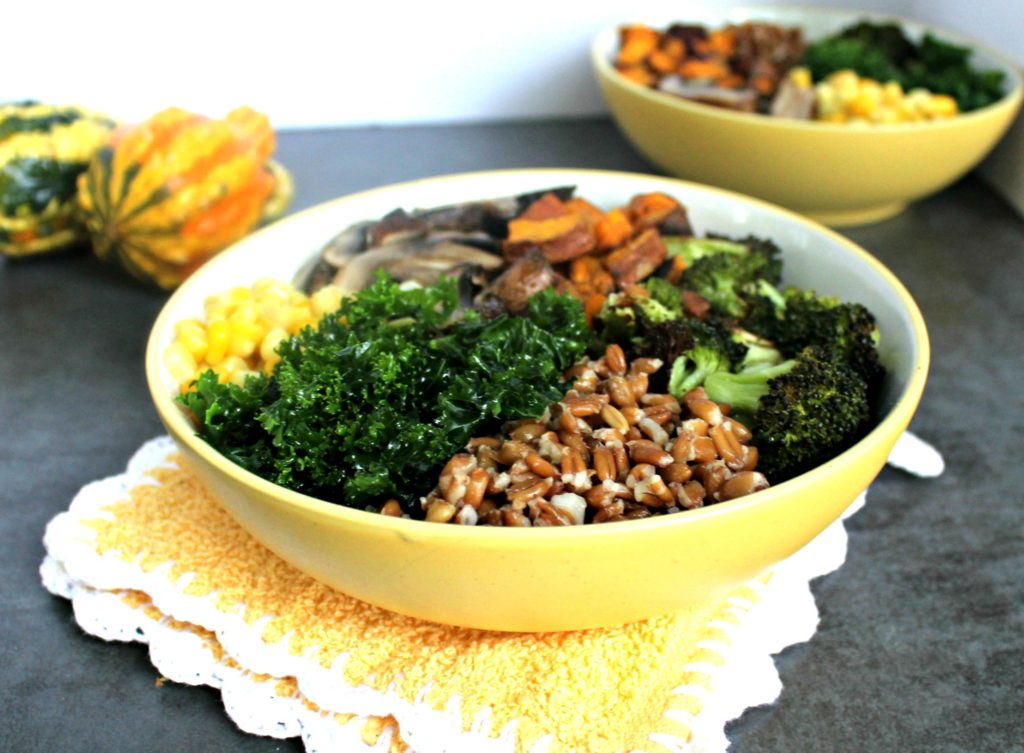 healthy vegetarian fall harvest bowl