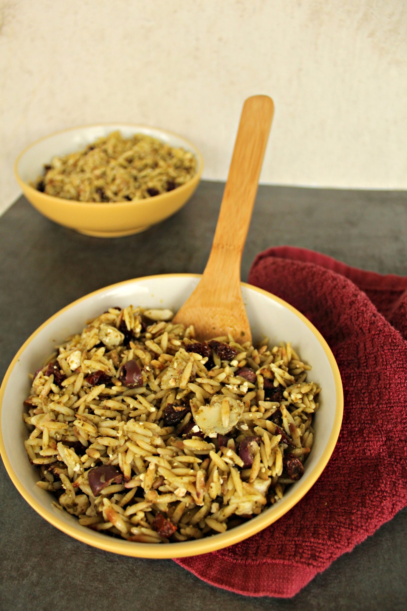 Mediterranean orzo pasta salad