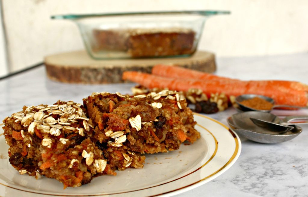 Healthy Carrot Cake Bars –