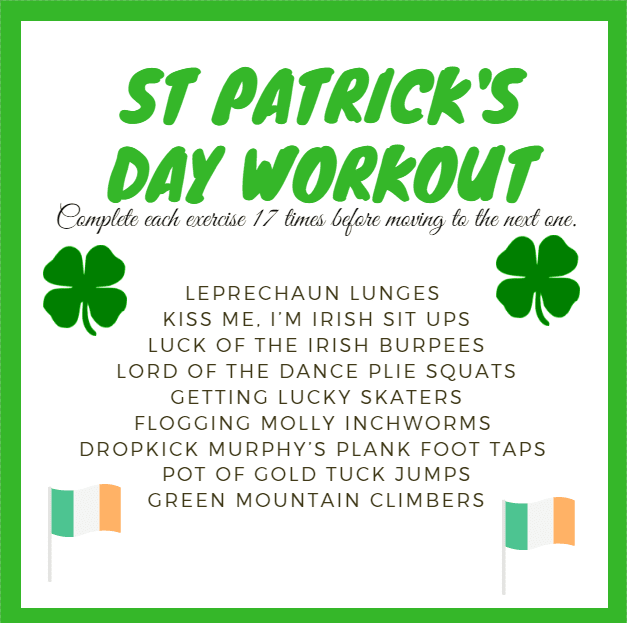 st patricks day workout