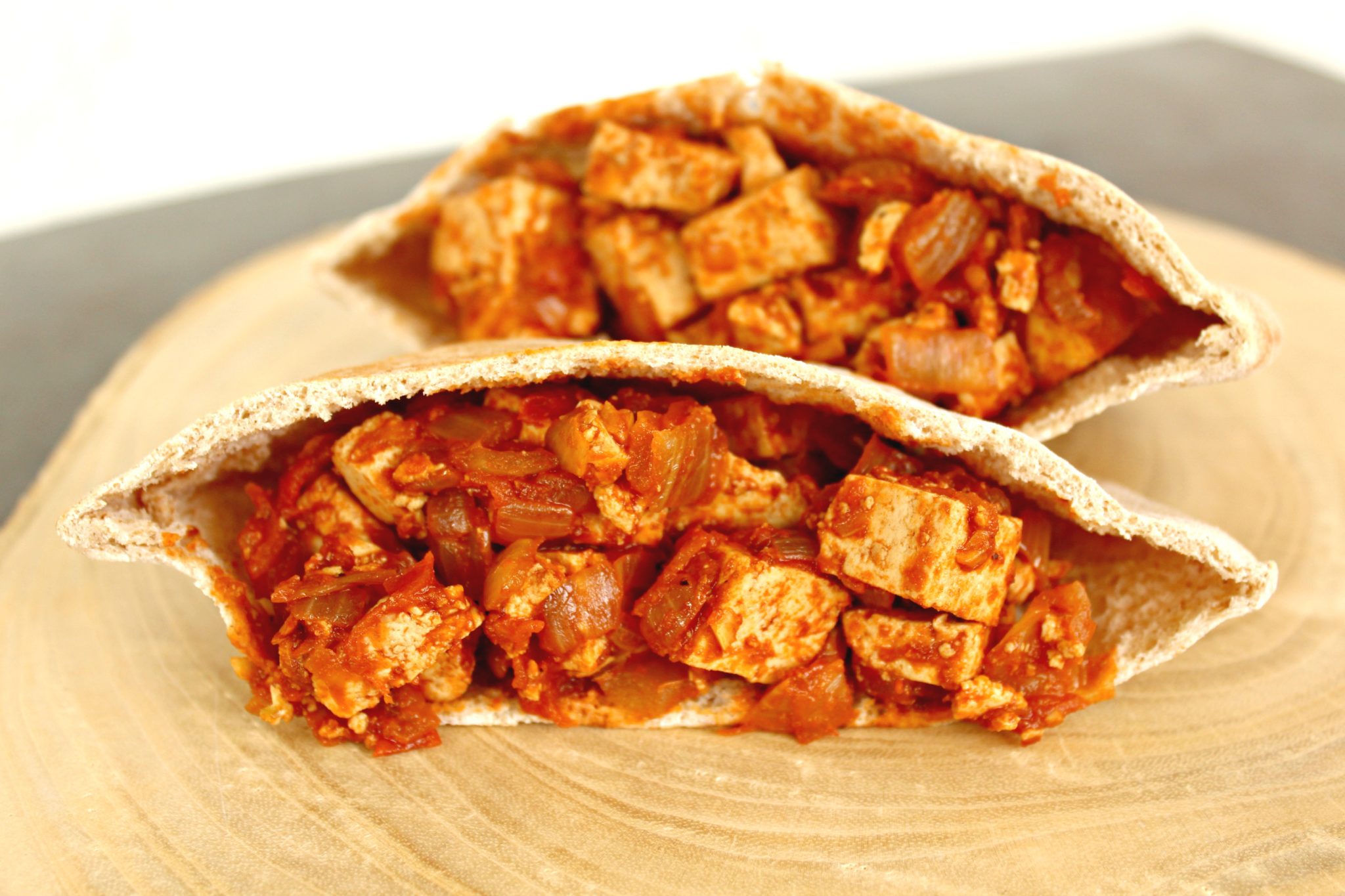 tofu bbq pita sandwich