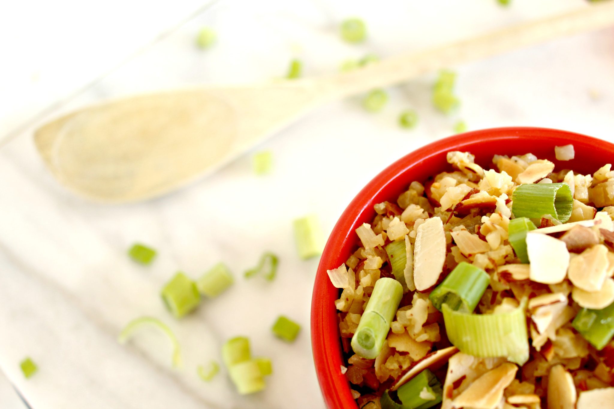 cauliflower rice pilaf bowl