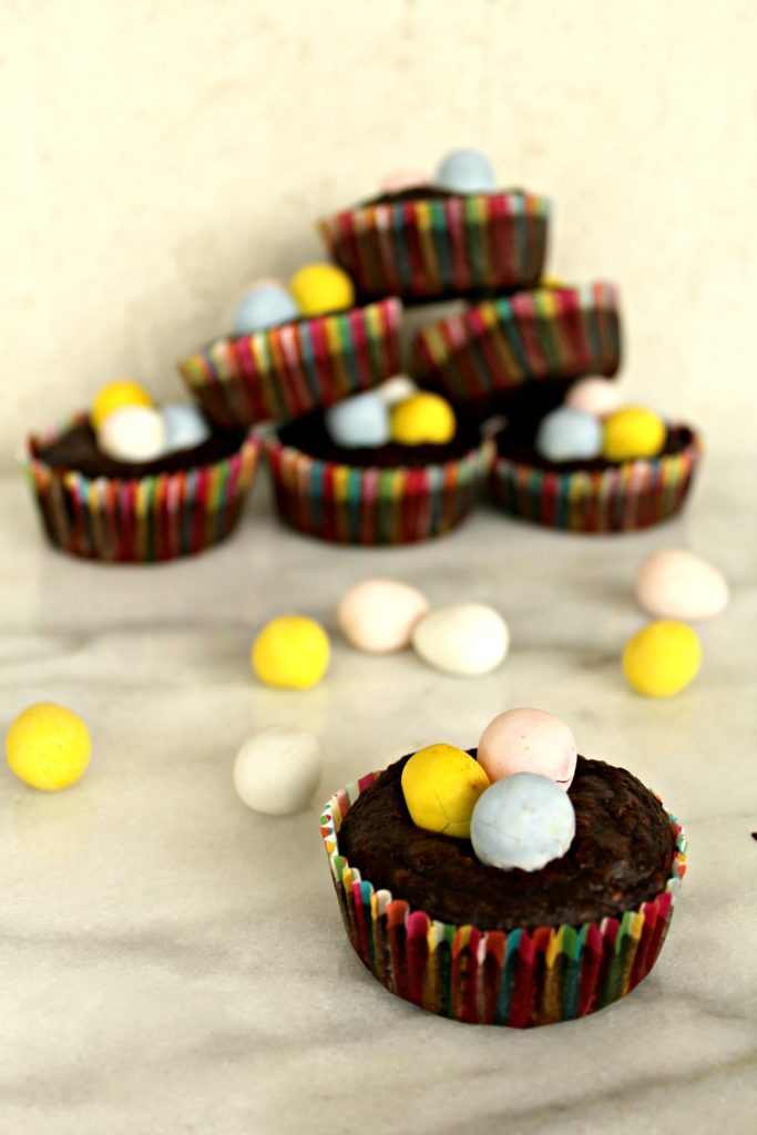 easter egg brownie bites