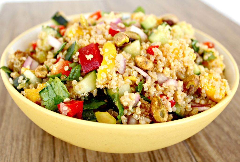 bowl of quinoa mango salad