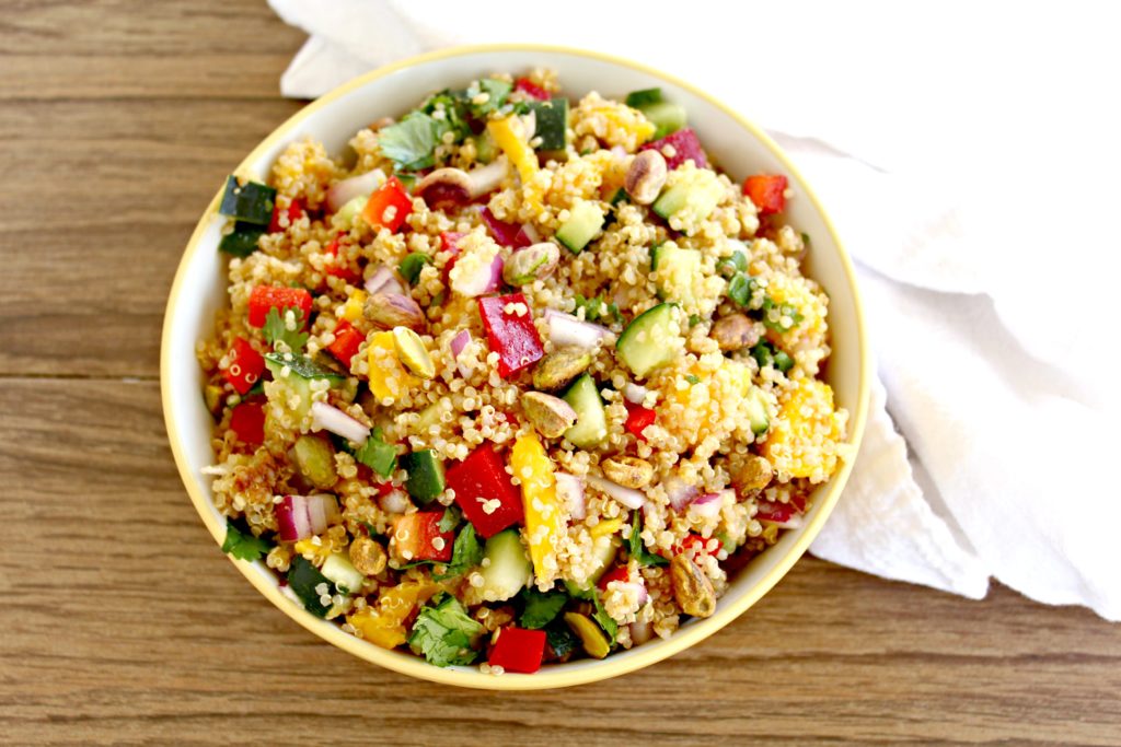 veggie and mango quinoa salad