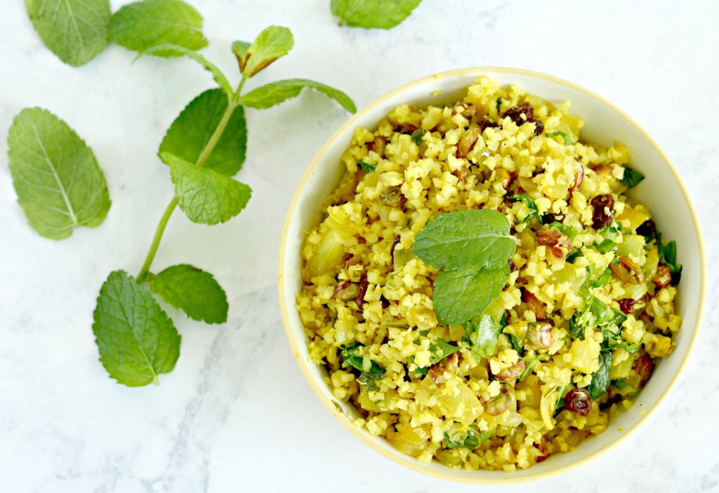 middle eastern inspired cauliflower rice