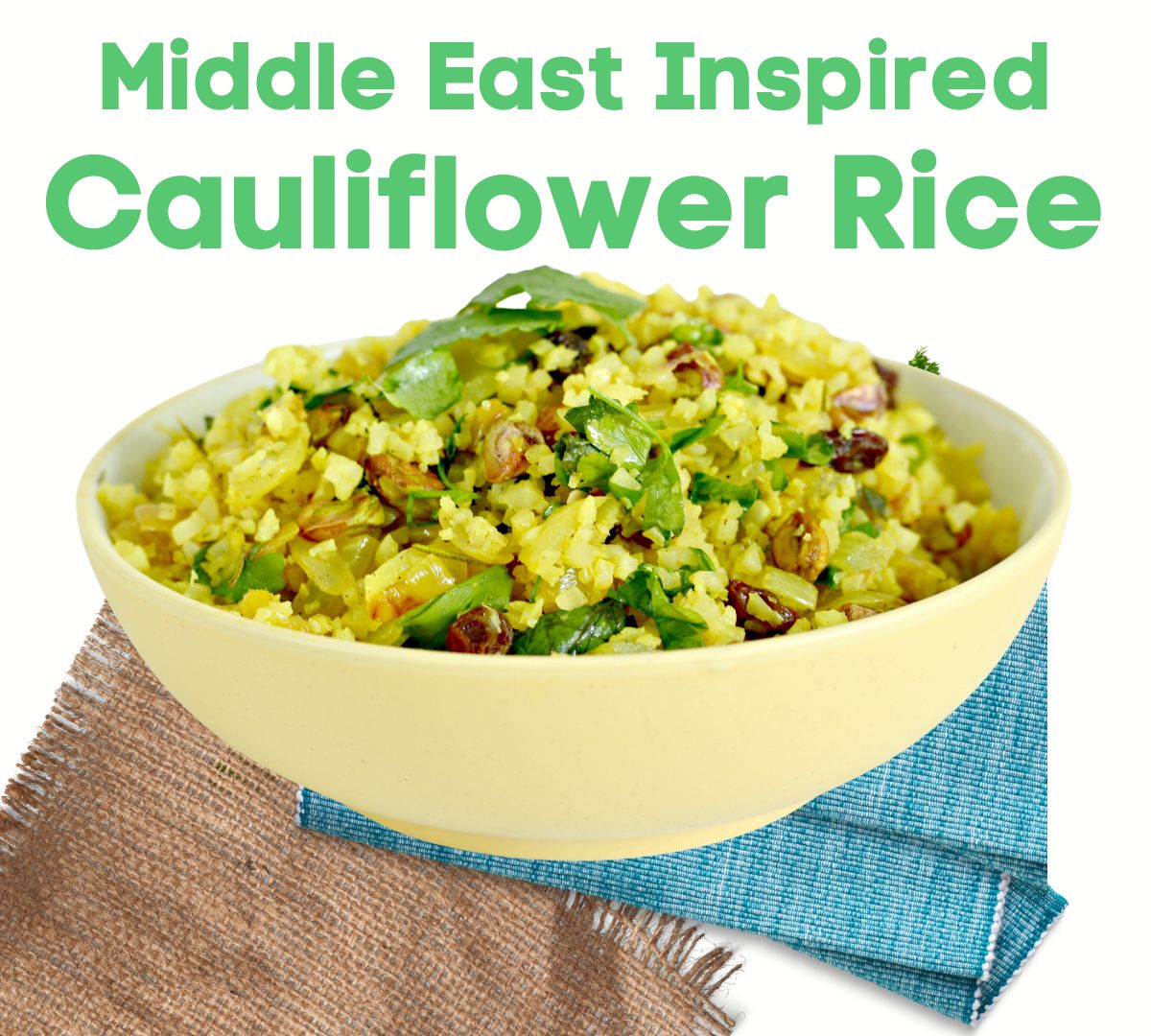 middle east inspired cauliflower rice