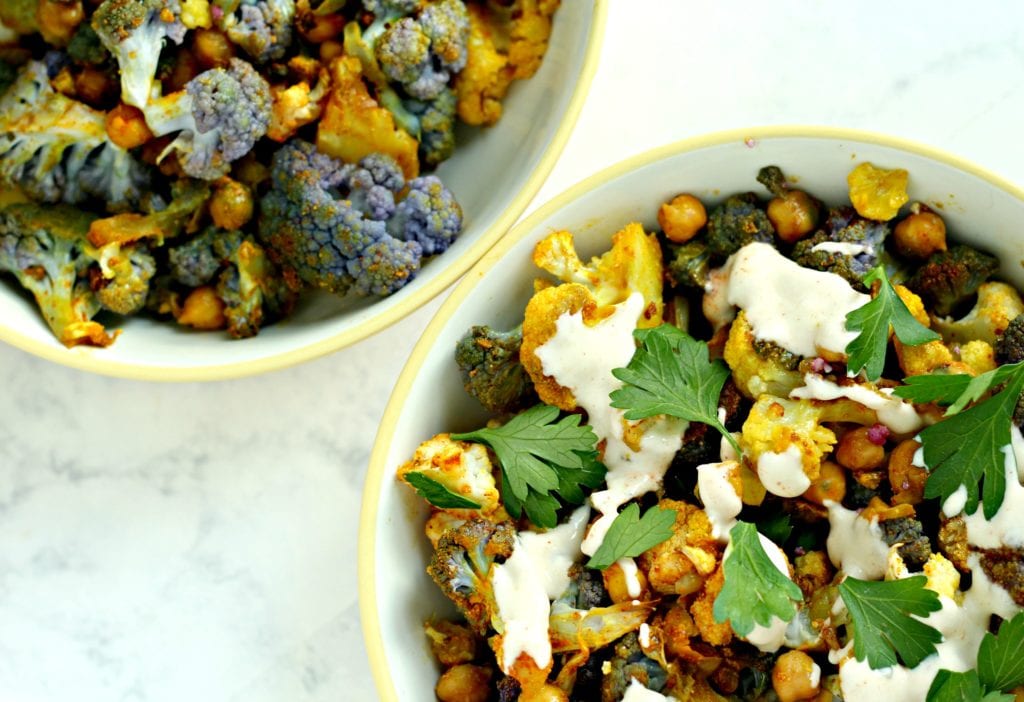 roasted cauliflower and chickpea recipes