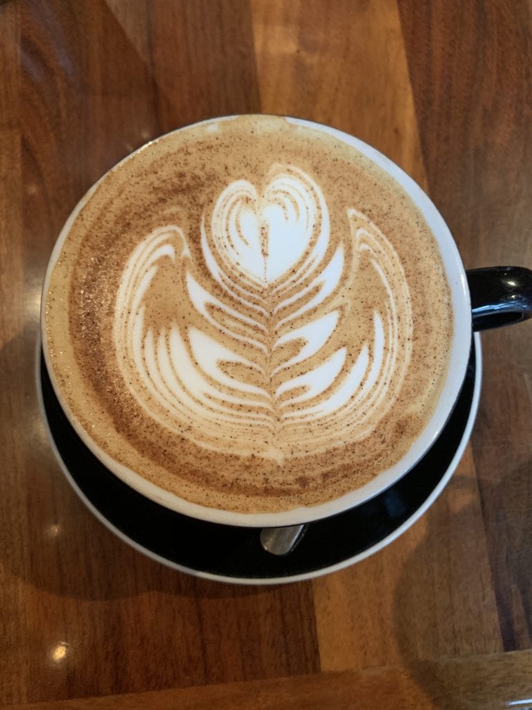 Latte from De Fer Coffee Shop Pittsburgh