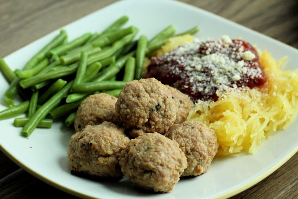 chicken parm meatball plate