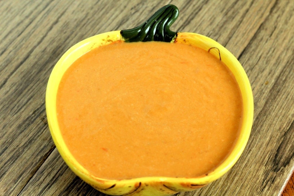 pumpkin coconut soup bowl