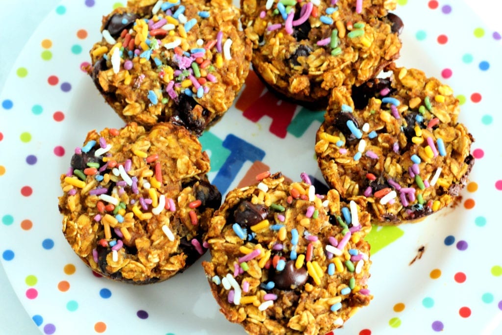 pumpkin muffins with sprinkles